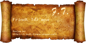 Frindt Tímea névjegykártya